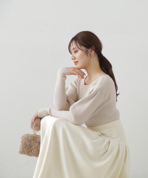 PROPORTION BODY DRESSING（プロポーションボディドレッシング）の「パフショルダーニット / 1214170009（ニット/セーター・レディース・ブラック/ブルー/ベージュ・FREE）」の14枚目の写真