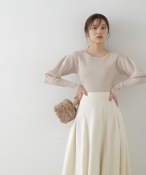 PROPORTION BODY DRESSING（プロポーションボディドレッシング）の「パフショルダーニット / 1214170009（ニット/セーター・レディース・ブラック/ブルー/ベージュ・FREE）」の15枚目の写真