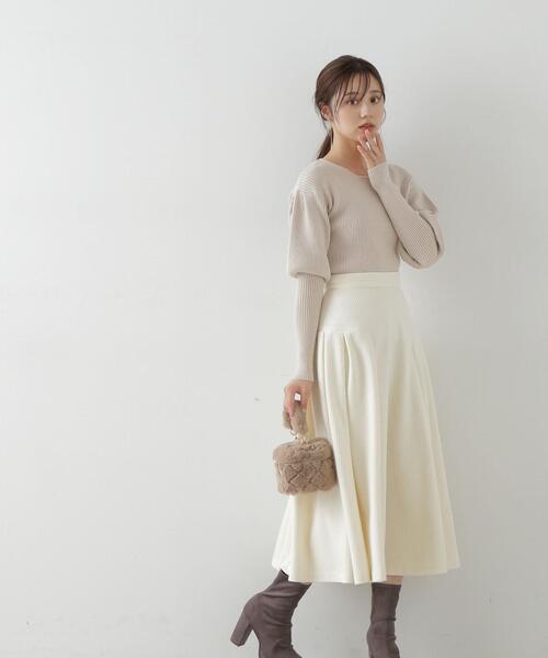 PROPORTION BODY DRESSING（プロポーションボディドレッシング）の「パフショルダーニット / 1214170009（ニット/セーター・レディース・ブラック/ブルー/ベージュ・FREE）」の16枚目の写真