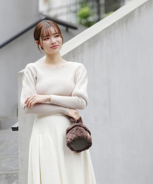 PROPORTION BODY DRESSING（プロポーションボディドレッシング）の「パフショルダーニット / 1214170009（ニット/セーター・レディース・ブラック/ブルー/ベージュ・FREE）」の18枚目の写真