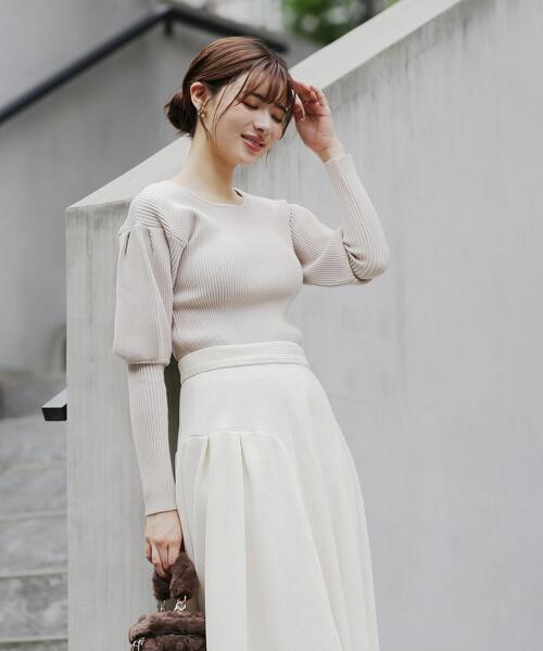 PROPORTION BODY DRESSING（プロポーションボディドレッシング）の「パフショルダーニット / 1214170009（ニット/セーター・レディース・ブラック/ブルー/ベージュ・FREE）」の19枚目の写真