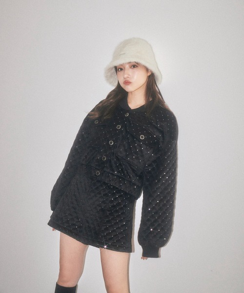 ANDGEEBEE（アンジービー）の「シャギーバケットハット（ハット・レディース・ブラック/ホワイト・FREE）」の5枚目の写真