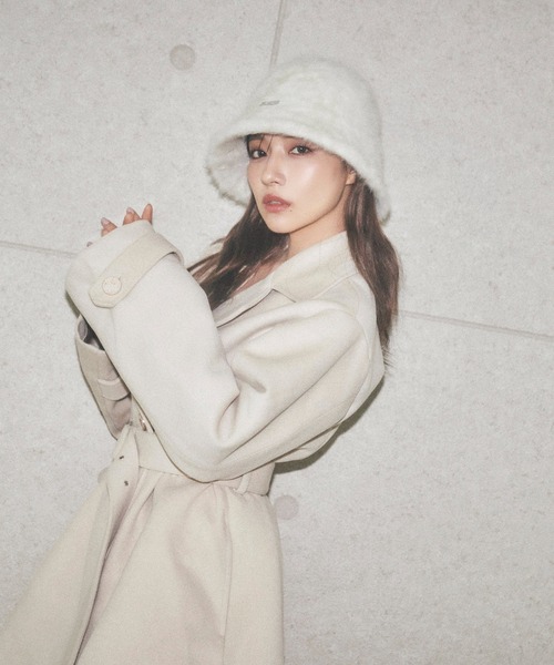 ANDGEEBEE（アンジービー）の「シャギーバケットハット（ハット・レディース・ブラック/ホワイト・FREE）」の6枚目の写真