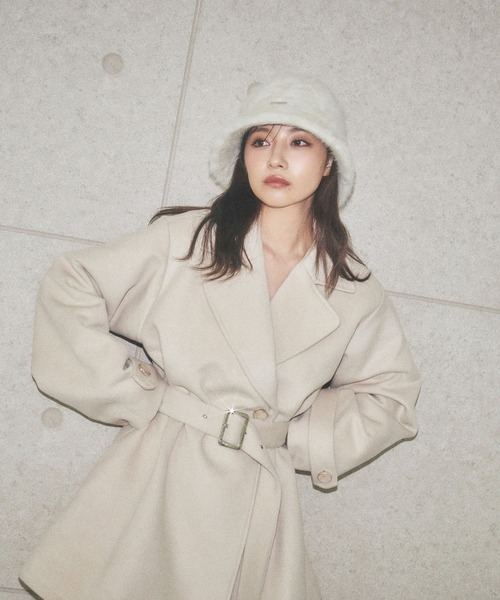 ANDGEEBEE（アンジービー）の「シャギーバケットハット（ハット・レディース・ブラック/ホワイト・FREE）」の7枚目の写真