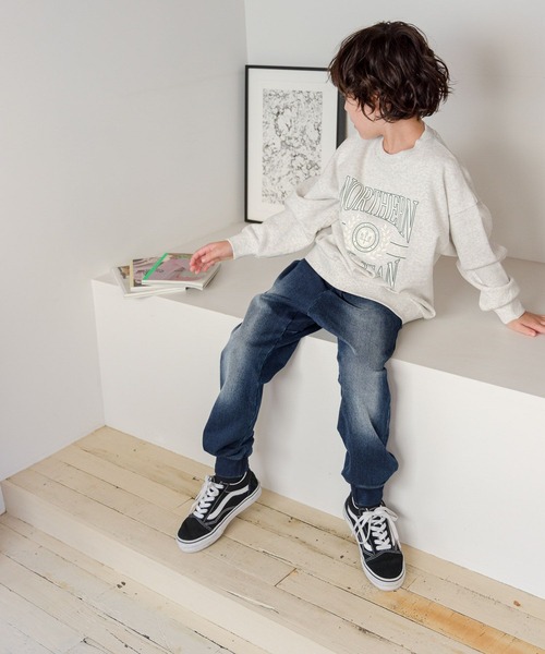 GLOBAL WORK(グローバルワーク)の「あったかスゴラクデニムリブ/907669(デニムパンツ・キッズ・グレー系その他/ネイビー/ブルー/ライトブルー・140cm/120cm/160cm/110cm/130cm/150cm/100cm)」の12枚目の写真