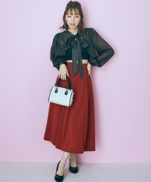 marun（マルン）の「＜大きいサイズ＞  チューブトップ　marun（キャミソール・レディース・オフホワイト/ブラック・3L/L/4L/5L/LL）」の14枚目の写真