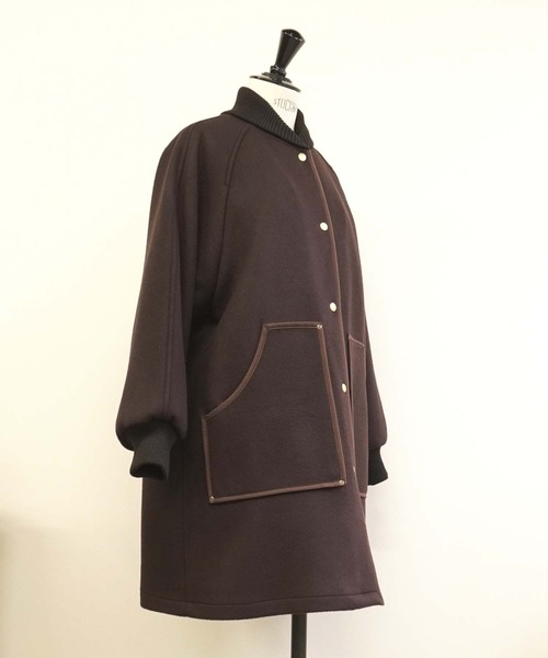 BROOKLYN OVERALL（ブルックリンオーバーオール）の「ロングスタジャン（スタジャン・レディース・ブラウン/ネイビー・FREE）」の5枚目の写真