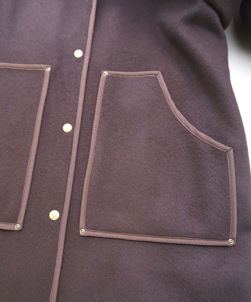 BROOKLYN OVERALL（ブルックリンオーバーオール）の「ロングスタジャン（スタジャン・レディース・ブラウン/ネイビー・FREE）」の20枚目の写真