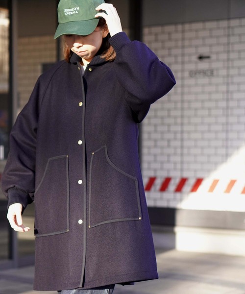 BROOKLYN OVERALL（ブルックリンオーバーオール）の「ロングスタジャン（スタジャン・レディース・ブラウン/ネイビー・FREE）」の19枚目の写真