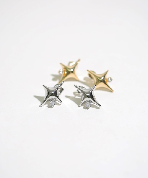 HALEY PESCA（ヘーリーペスカ）の「HALEY PESCA/ビジュー付き　Y2K星モチーフピアス（ピアス（両耳用）・レディース・ゴールド/シルバー・FREE）」の10枚目の写真