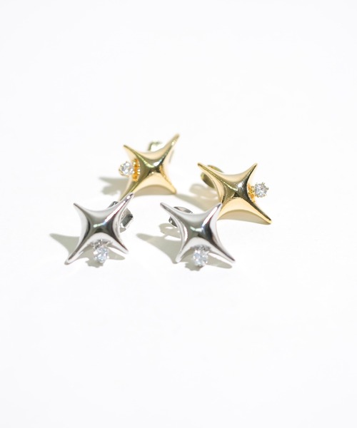 HALEY PESCA（ヘーリーペスカ）の「HALEY PESCA/ビジュー付き　Y2K星モチーフピアス（ピアス（両耳用）・レディース・ゴールド/シルバー・FREE）」の11枚目の写真