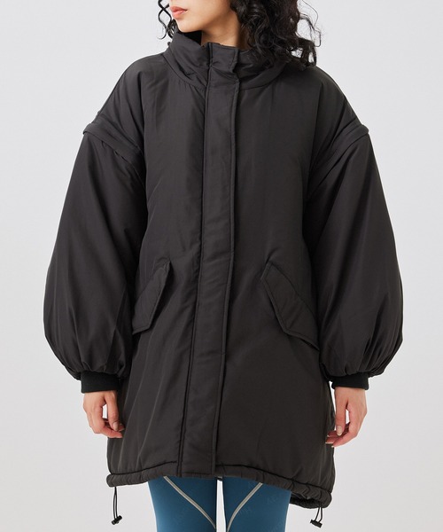 NERGY（ナージー）の「袖取り外しスタンドカラーモンスターコート（ダウンジャケット/コート・レディース・ブラック/グリーン/ホワイト・M）」の14枚目の写真