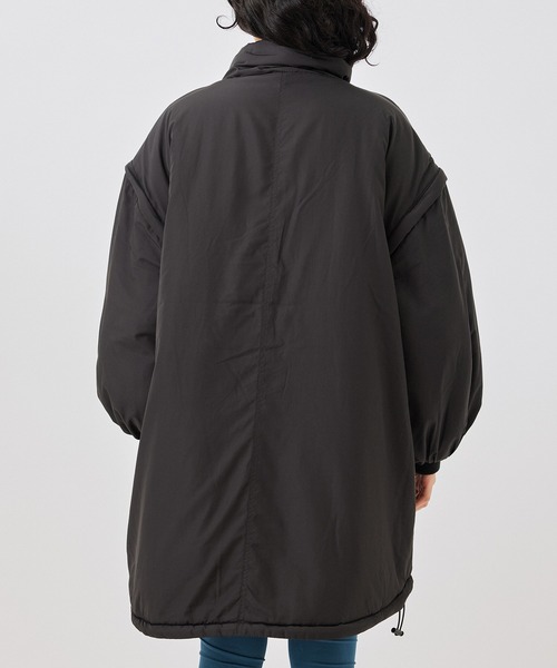 NERGY（ナージー）の「袖取り外しスタンドカラーモンスターコート（ダウンジャケット/コート・レディース・ブラック/グリーン/ホワイト・M）」の5枚目の写真