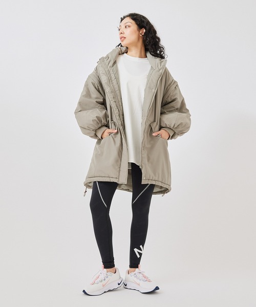 NERGY（ナージー）の「袖取り外しスタンドカラーモンスターコート（ダウンジャケット/コート・レディース・ブラック/グリーン/ホワイト・M）」の12枚目の写真