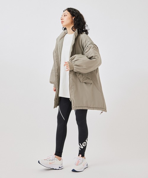 NERGY（ナージー）の「袖取り外しスタンドカラーモンスターコート（ダウンジャケット/コート・レディース・ブラック/グリーン/ホワイト・M）」の15枚目の写真