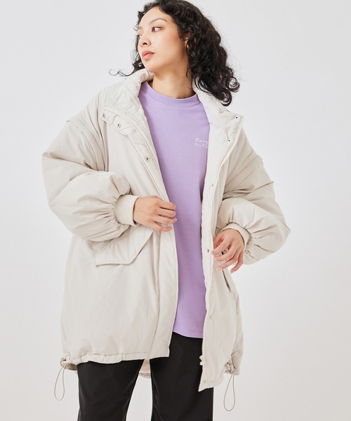 NERGY（ナージー）の「袖取り外しスタンドカラーモンスターコート（ダウンジャケット/コート・レディース・ブラック/グリーン/ホワイト・M）」の4枚目の写真