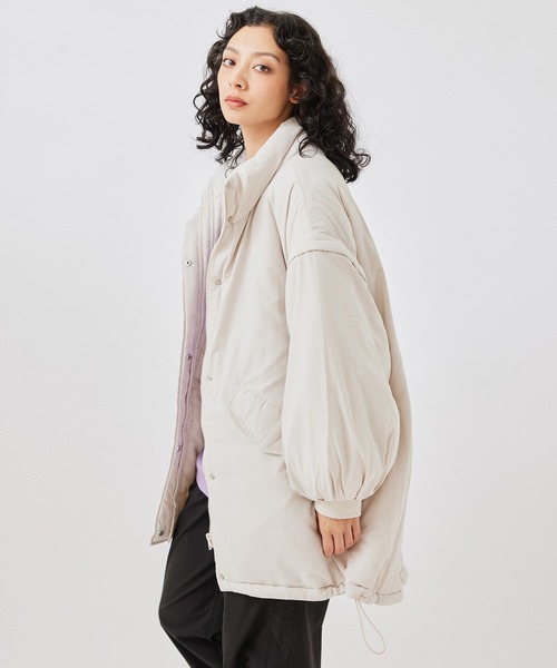 NERGY（ナージー）の「袖取り外しスタンドカラーモンスターコート（ダウンジャケット/コート・レディース・ブラック/グリーン/ホワイト・M）」の8枚目の写真