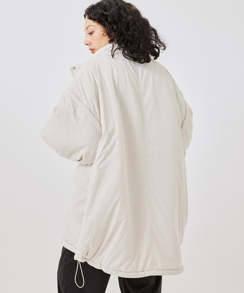 NERGY（ナージー）の「袖取り外しスタンドカラーモンスターコート（ダウンジャケット/コート・レディース・ブラック/グリーン/ホワイト・M）」の21枚目の写真