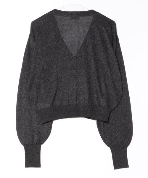 emmi（エミ）の「【emmi atelier】ラメシアーカーディガン（カーディガン/ボレロ・レディース・ブラック/ホワイト/オレンジ・FREE）」の4枚目の写真