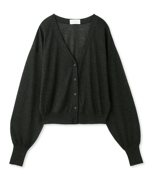 emmi（エミ）の「【emmi atelier】ラメシアーカーディガン（カーディガン/ボレロ・レディース・ブラック/ホワイト/オレンジ・FREE）」の2枚目の写真