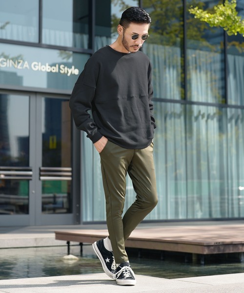 jiggys shop(ジギーズショップ)の「裏起毛ドルマンスウェットトレーナー(スウェット・メンズ・チャコール/オフホワイト/ブラック・MEDIUM/X-LARGE/LARGE)」の11枚目の写真