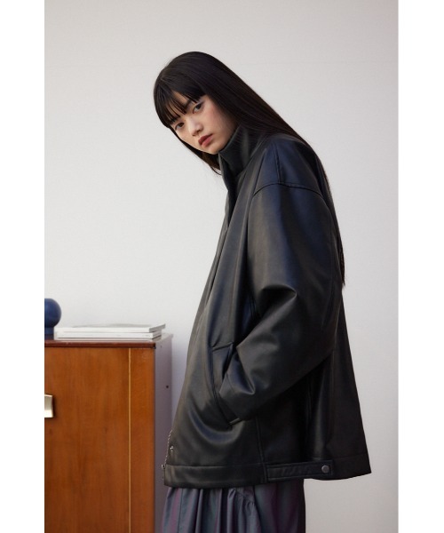 セール】フェイクレザーミドルコート（ブルゾン）｜AZUL BY MOUSSY