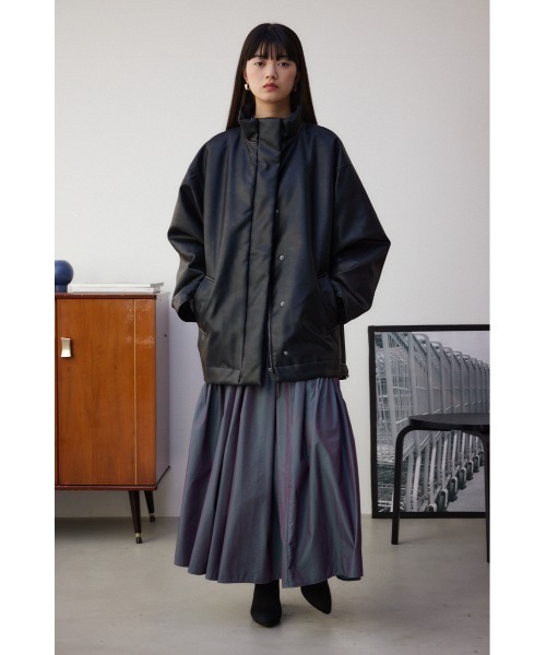 セール】フェイクレザーミドルコート（ブルゾン）｜AZUL BY MOUSSY