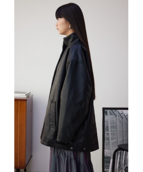 セール】フェイクレザーミドルコート（ブルゾン）｜AZUL BY MOUSSY