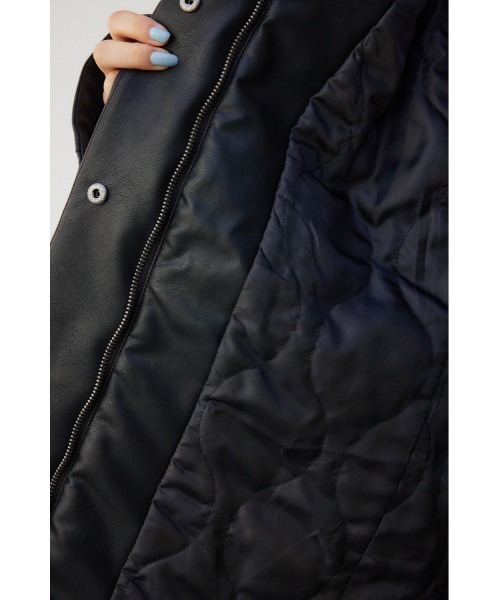 セール】フェイクレザーミドルコート（ブルゾン）｜AZUL BY MOUSSY