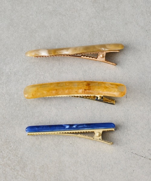 BIRTHDAY BAR（バースデイバー）の「ニュアンスヘアクリップセット カラー（バレッタ/ヘアクリップ・レディース・ブルー/グレー・フリー）」の6枚目の写真