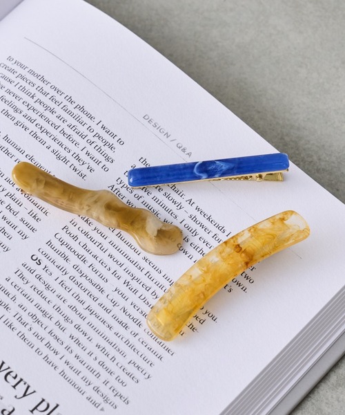 BIRTHDAY BAR（バースデイバー）の「ニュアンスヘアクリップセット カラー（バレッタ/ヘアクリップ・レディース・ブルー/グレー・フリー）」の5枚目の写真