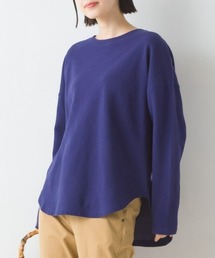 OMNES | リップルダブルフェイス裾ラウンド長袖Tシャツ(Tシャツ/カットソー)