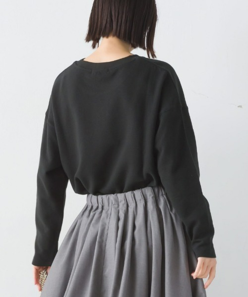 OMNES（オムネス）の「リップルダブルフェイス裾ラウンド長袖Tシャツ（Tシャツ/カットソー・レディース・ブラック/ベージュ/ホワイト/ネイビー・LARGE/MEDIUM）」の12枚目の写真