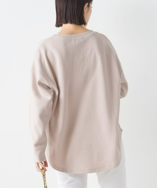 OMNES（オムネス）の「リップルダブルフェイス裾ラウンド長袖Tシャツ（Tシャツ/カットソー・レディース・ブラック/ベージュ/ホワイト/ネイビー・LARGE/MEDIUM）」の17枚目の写真