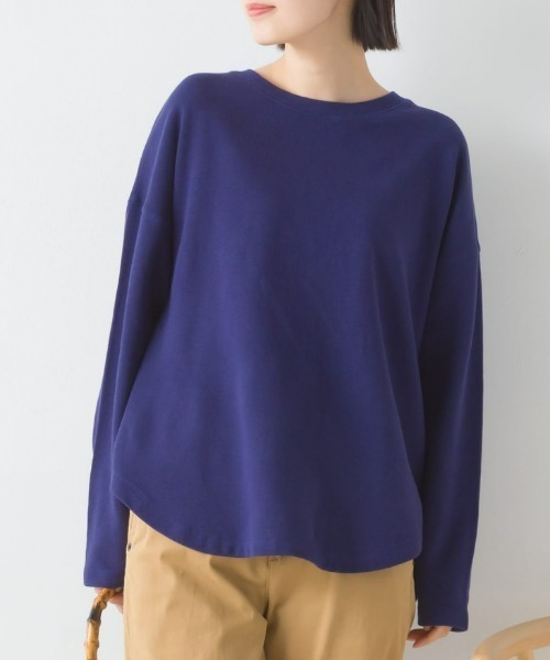 OMNES（オムネス）の「リップルダブルフェイス裾ラウンド長袖Tシャツ（Tシャツ/カットソー・レディース・ブラック/ベージュ/ホワイト/ネイビー・LARGE/MEDIUM）」の20枚目の写真