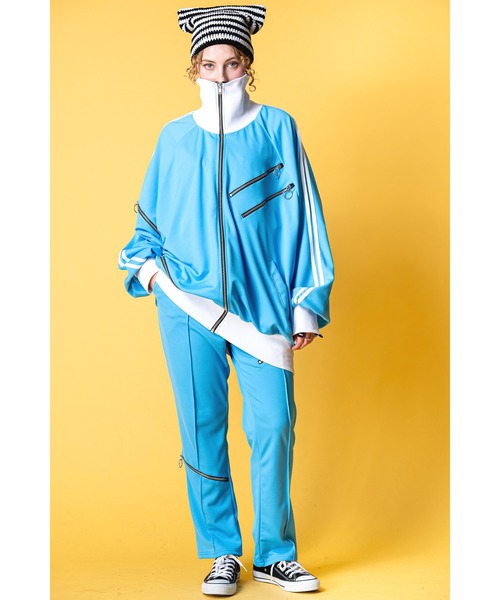 セール】スパンキーリングジップカルチャーボリュームネックジャージ