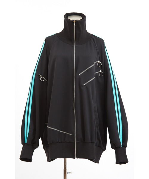 スパンキーリングジップカルチャーボリュームネックジャージ -オーバー