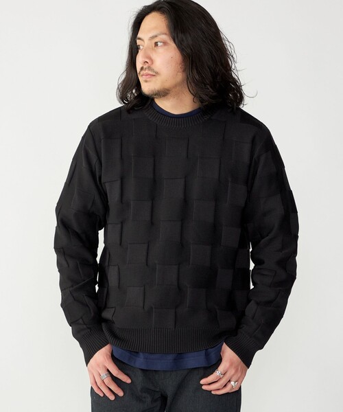 SHIPS(シップス)の「SHIPS: 〈手洗い可能〉Amossa(R) シャンティ ブロック リンクス編み 長袖 ニット(ニット/セーター・メンズ・ブラック/ライトグレー/ネイビー・MEDIUM/X-LARGE/LARGE/SMALL)」の21枚目の写真