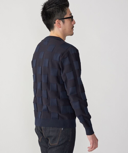 SHIPS(シップス)の「SHIPS: 〈手洗い可能〉Amossa(R) シャンティ ブロック リンクス編み 長袖 ニット(ニット/セーター・メンズ・ブラック/ライトグレー/ネイビー・MEDIUM/X-LARGE/LARGE/SMALL)」の17枚目の写真