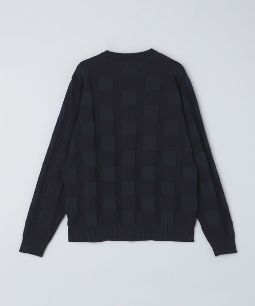 SHIPS(シップス)の「SHIPS: 〈手洗い可能〉Amossa(R) シャンティ ブロック リンクス編み 長袖 ニット(ニット/セーター・メンズ・ブラック/ライトグレー/ネイビー・MEDIUM/X-LARGE/LARGE/SMALL)」の5枚目の写真