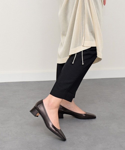 【FABIO RUSCONI】スクエアトウフレアヒールパンプス(F41108)（パンプス）｜Fabio Rusconi（ファビオルスコーニ）