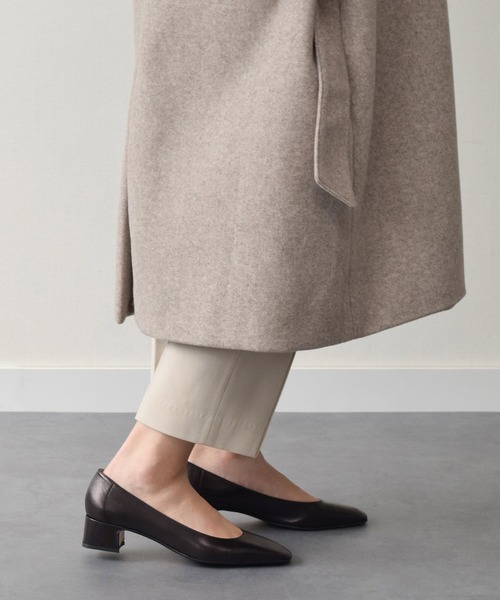 【FABIO RUSCONI】スクエアトウフレアヒールパンプス(F41108)（パンプス）｜Fabio Rusconi（ファビオルスコーニ）