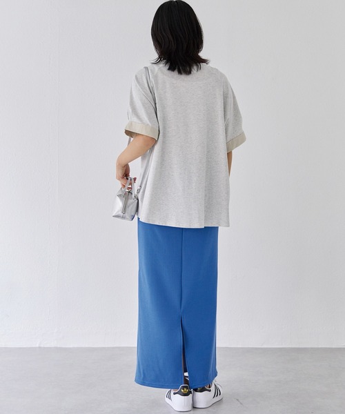 LAVEANGE(ラビアンジェ)の「ワッフルタイトスカート(スカート・レディース・チャコールグレー/ブルー/ブラック/ボルドー/カーキ/イエロー/グリーン/ピンク・4L/3L/LL/M/5L)」の20枚目の写真