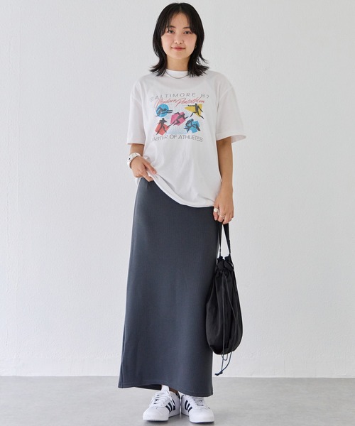 LAVEANGE(ラビアンジェ)の「ワッフルタイトスカート(スカート・レディース・チャコールグレー/ブルー/ブラック/ボルドー/カーキ/イエロー/グリーン/ピンク・4L/3L/LL/M/5L)」の13枚目の写真