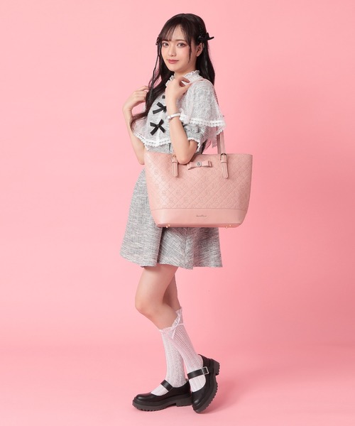 【新品未使用】ADORE アドーア　七分袖　くすみピンク　バックリボン　38 KIMONOTバックサテンワンピース | ADORE（アドーア