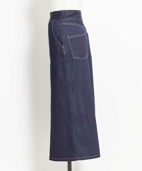 NOELA（ノエラ）の「デニムタイトスカート（デニムスカート・レディース・オフホワイト/ダークインディゴブルー/インディゴブルー・S/M）」の10枚目の写真