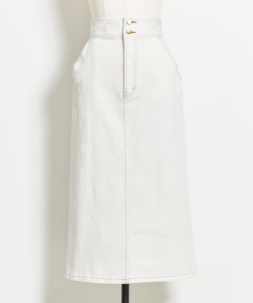 NOELA（ノエラ）の「デニムタイトスカート（デニムスカート・レディース・オフホワイト/ダークインディゴブルー/インディゴブルー・S/M）」の5枚目の写真