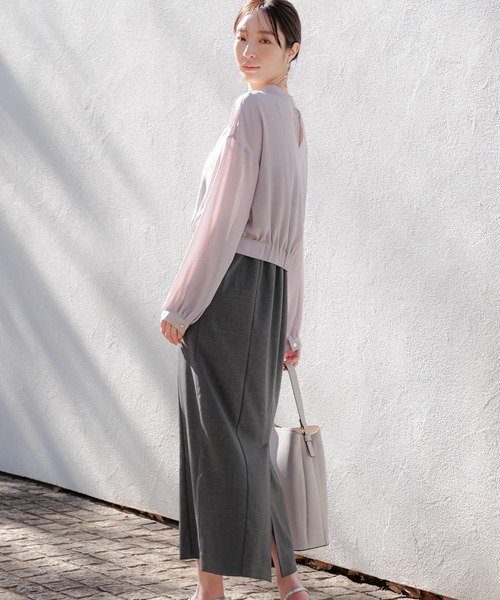 【セール】ブラウス×キャミワンピースセット 108077（ワンピース）｜Andemiu（アンデミュウ） 7,150円