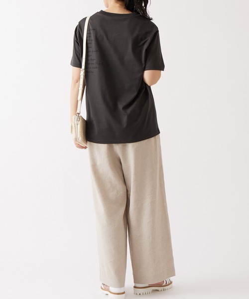 BEARDSLEY（ビアズリー）の「Metro de Parisバック刺繍Tシャツ（Tシャツ/カットソー・レディース・グレー・FREE）」の4枚目の写真
