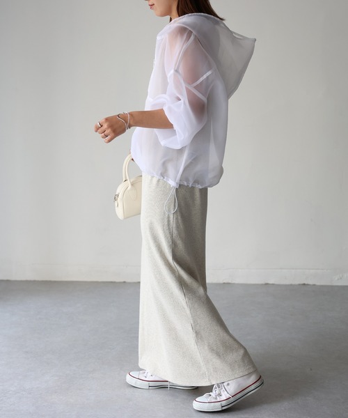 Riberry（リベリー）の「ドロストシアーアノラックパーカー（パーカー・レディース・オフホワイト/ブラック・FREE）」の14枚目の写真